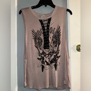Charlotte Russe Rock N Roll Tank Top